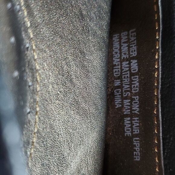 Born Black & Animal Print Leather Kilty Flats - Picture 6 of 9